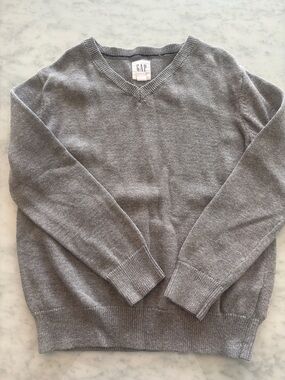 GAP Kids Gray V-Neck Sweater